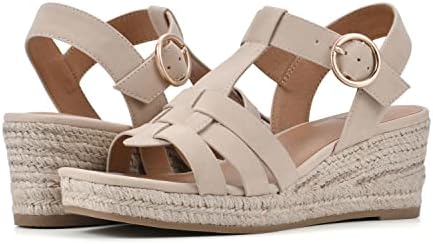 WHITE MOUNTAIN Women's Stormy Wedge Sandal, Eggshell/Smooth, 11 M | Image 1