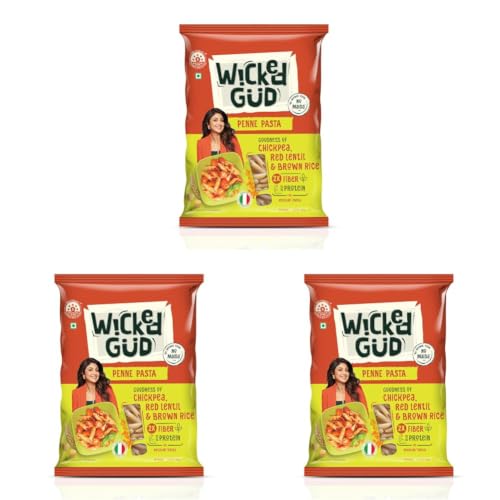 Image of WickedGud Penne Pasta Semolina Wheat 400gm (Pack of 3)