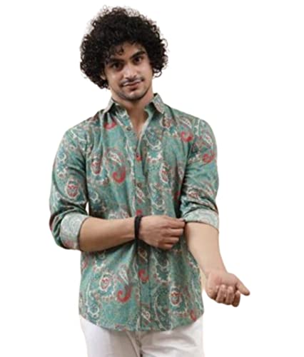 Image of Leriya Fashion Shirts for Men || Rayon Batik Printed Casual Men's Shirt || Full Sleeves Hawaiian Regular Fit Men's Casual Shirt || Beach || Party || Outing Wear Cool Shirts for Boys