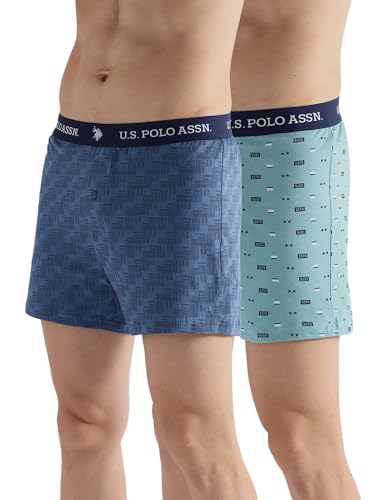 Image of U.S. Polo ASSN. Mens OEX09 Comfort Regular Fit Solid Boxers - Pack of 2
