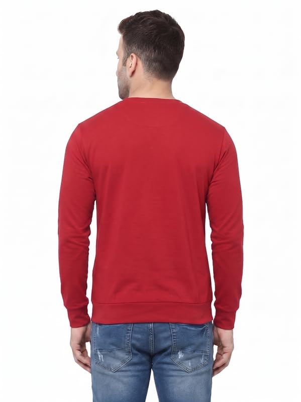 Image of Full Sleeve Cotton T-Shirt for Men & Boys | Round Neck Casual Graphic Printed Tee | Regular Fit Comfortable Everyday Wear | Peace
