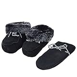  Sonia Originelli Set Baby Kleinkinder Hausschuhe Fäustel Wölckchen Lammfell Leder Farbe Marineblau, Größe 18