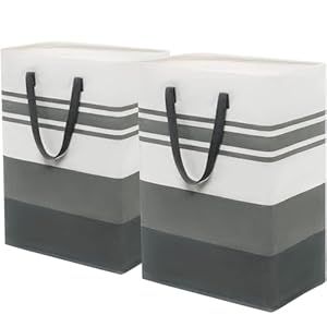 Timeyard 2er Set Wäschekorb Grau 75L