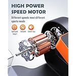 Under Desk Machine, Electric Elliptical Leg Exerciser for Senior, 15 Adjustable Speeds Quiet and Portable Seated Pedal Exerciser for Training with Remote Control - Image 3