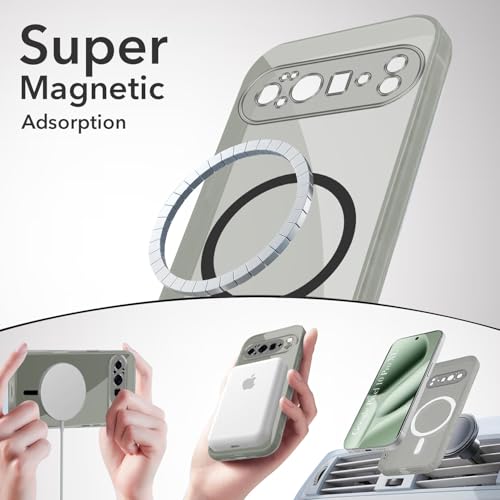 Image of Jkobi Lifetime Anti-Yellow MagSafe Compatible Clear Back Cover Case for Google Pixel 10 Pro XL (Sleek Hard Crystal | Shockproof and Camera Protection)