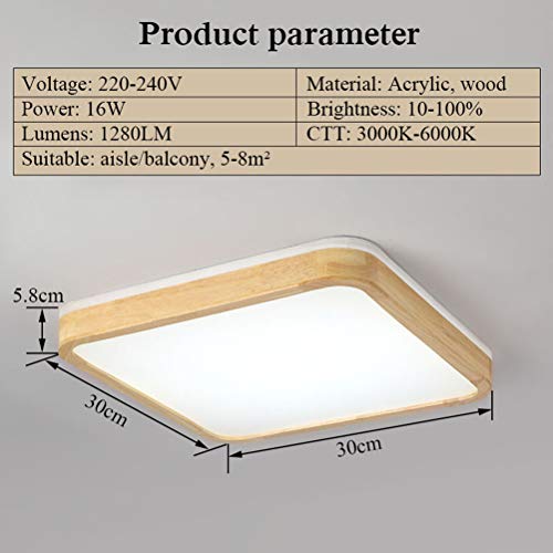 GaoHX Plafoniera a LED legno, Soffitto