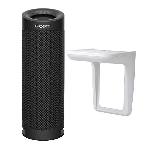 Sony SRSXB23 Extra BASS Bluetooth Wireless Portable Speaker (Black) with Knox Gear Multipurpose Outlet Wall Shelf Bundle (2 Items)