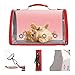 pet Backpack， Cat Porous Breathable Go Out Carrying Transparent Space Foldable Dog Back Pet Soft Travel Bag, for Cats & Dogs(A)