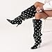 USRUNOE Wide Calf Boots for Women 3.4 Inch Stiletto Heels Knee High Pointed Toe Studded Black Pull On Fashion Tall Boots Y2K Style Comfortable