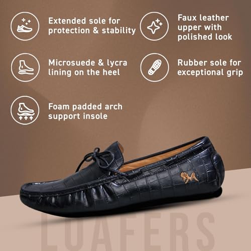 Image of Neeman's The Charmers Loafers for Men | Formal, Casual & Driving Shoes | Comfortable, Flexible & Breathable