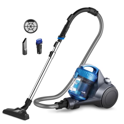 Eureka Canister Vacuum Cleaner, Household Vacuum for Home, Bagless Blue
