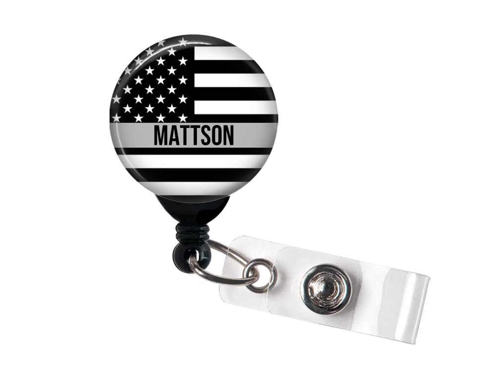 Amazon.com: Retractable Badge Holder - Personalized Name - Thin