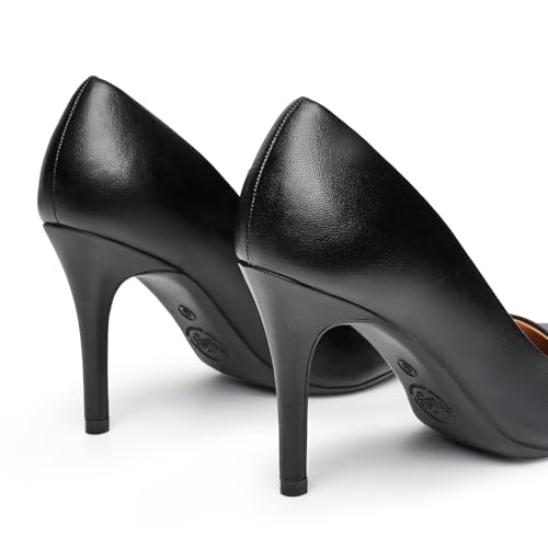 Trary Women’s High Heel Dress Pump Pointed Toe Shoe Classic Office Special Dressy Casua Wedding Pump Shoes Black Size 82