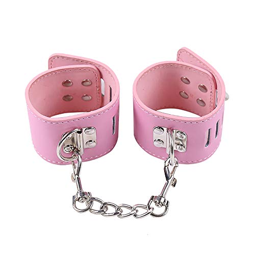 Ran Leather Multifunctional Dog Paw Handcuffs And Leg Irons For Role-Playing Props (Pink) #TOP7
