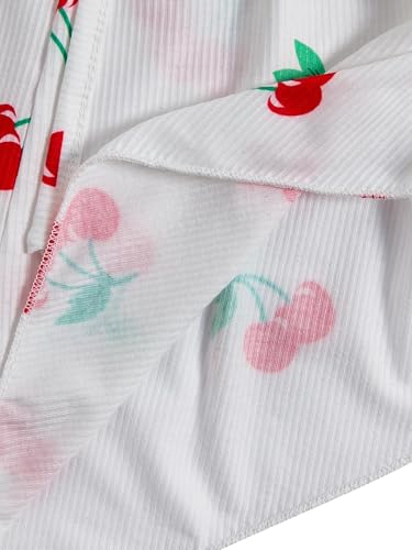 Image of MakeMeChic Women's Pajama Bottoms Floral Print Tie Front Micro Short Side Slit Summer Lounge Shorts