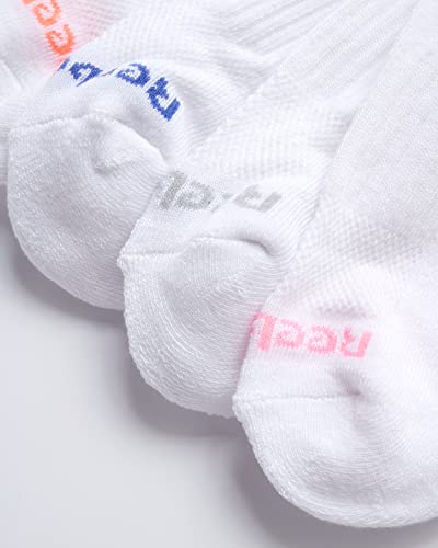 Image of Reebok Womens Quarter Socks 6 Pack Comfort Cushioned Athletic Socks | Moisture-wicking Fabric Keeps Feet Dry, Flexible Knit Hugs the Arch, Plush Footbed Absorbs Shock