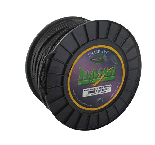 NYLSAW – Hilo de nailon – Ø 4,0 mm – 74 m – Alambre de alto rendimiento – Perfil en forma de hoja dentada – Corte neto y preciso – Eficaz en todo tipo de terreno