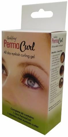 Godefroy 2 Piece Permacurl Kit (All Day Eyelash Curling Gel Plus Stainless Steel Eyelash Curler)