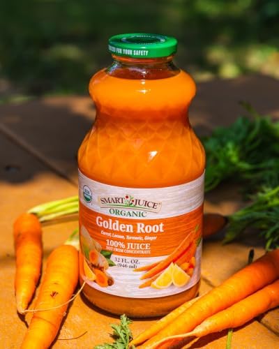 Smart Juice Organic Golden Root Blend – 100% Juice NFC – 32 fl oz Pack of 6 - 5