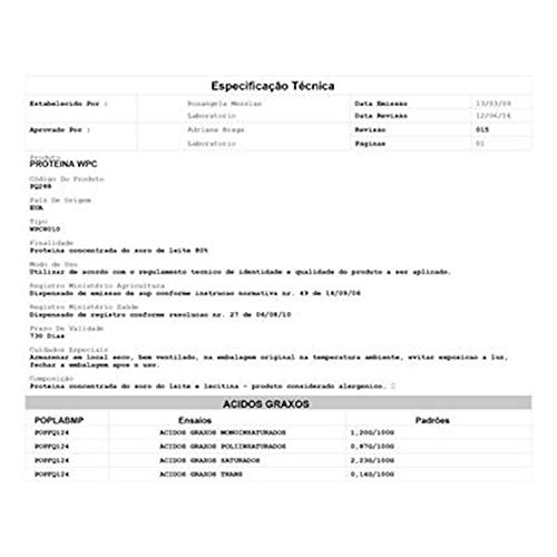 Whey Protein 80% Concentrada Hilmar Importada (Granel100g )