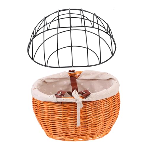 Panier osier transport chat et petit chien avec sangles ajustables