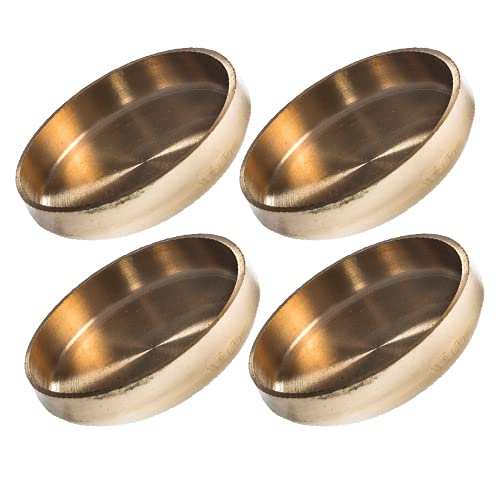 Brass Castor Cups 55mm by Ross Castors Pack of Four Amazon.co.uk DIY