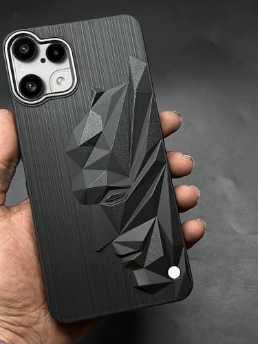 Image of NIUKIN Mobile Back Case for Nothing Phone 3A Lite 5G | 3D Engraved Design | Shockproof Cover | Black