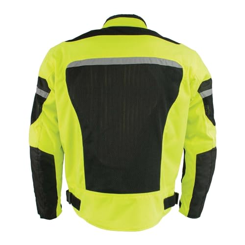 Image of Milwaukee Leather Men's CE Armored All-Season Motorcycle Jacket - 4X-Large | All Seasons, Impact Protection ,Textile Racer Design, Vented