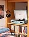 Bluetooth Suitcase Record Player with Built‑in Speakers, Bass & Treble Control, 3‑Speed Belt‑Drive Turntable with Auto‑Stop, Portable Vinyl Player for 33 45 78RPM LPs, Blue