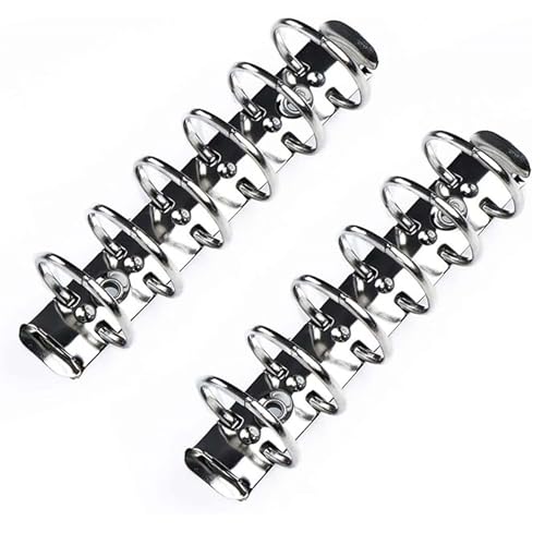2ピース 6穴リングバインダーメカニズム バインダープランナー用交換キット (シルバー、パーソナル-30mm)