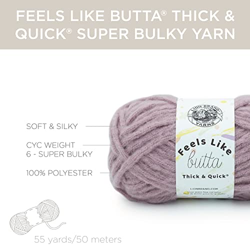 Image of Lion Brand Yarn Feels Like Butta Thick & Quick Yarn, Woodrose