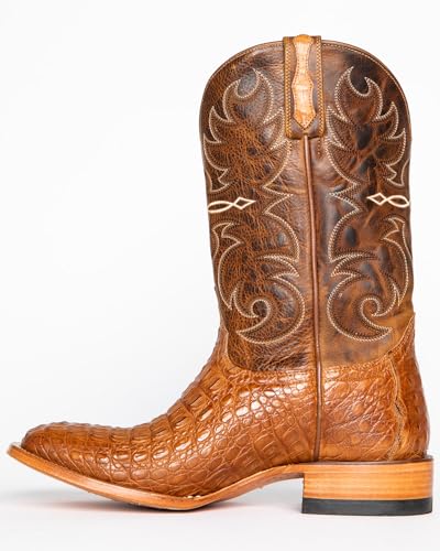 Cody James Men's Burnished Caiman Exotic Boot Broad Square Toe - Bbme0254