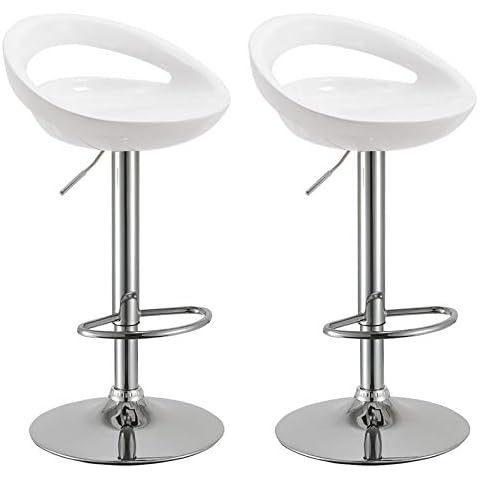 Duhome 2er Set Barhocker Kunststoff Barstuhl Höhenverstellbar Tresenhocker Drehbar Cover
