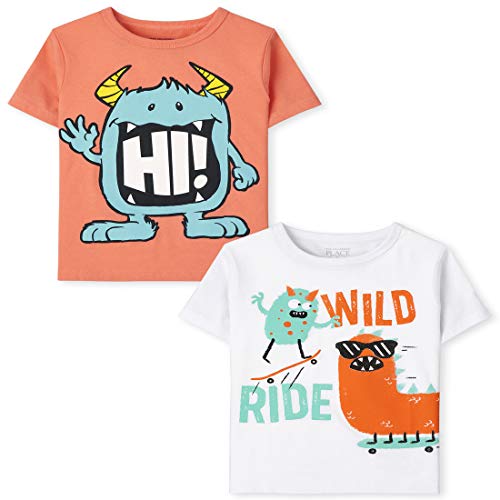 Image of Baby Boys and Toddler Boys Short Sleeve Graphic T- Shirt 2-pack