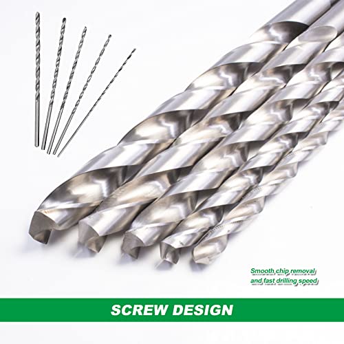 Long Drill Bits Wood, 5 Pcs Extra Long HSS Metal Twist Drill Bits Set 150mm High Speed Spiral Steel Bit for Wood Metal and Plastic (2-5mm) 5 Long Drill Bits Wood, 5 Pcs Extra Long HSS Metal Twist Drill Bits Set 150mm High Speed Spiral Steel Bit for Wood Metal and Plastic (2-5mm) - Image 5