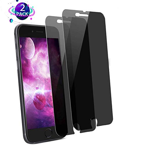 [2-Pack] NALIGHT iPhone 8 Plus Tempered Glass Privacy Screen Protector [No Bubbles][9H Hardness]