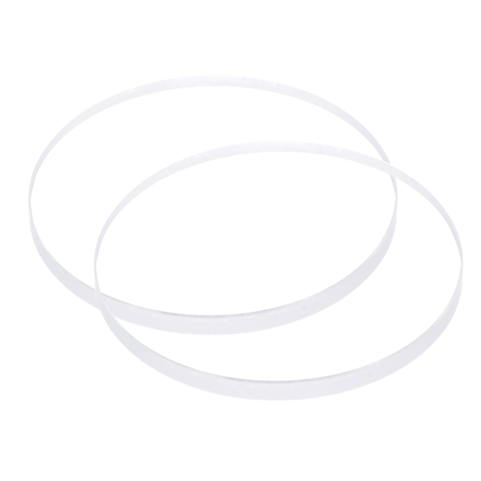 HARFINGTON 2pcs Watch Clear Crystal Lens Glass 45mm Dia. 3mm Thick Round Flat Mineral High Transmittance Watch Glass Replacement Part for Watchmaker
