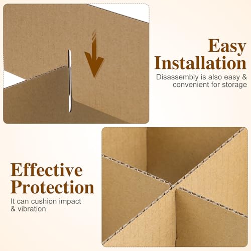 MAGICLULU 12 Stück Umzugskarton-Gläser-Trennwand-Sets Für Den Umzug Trennwände Aus Pappe Weingläser Kartonfächer Trennwände Glaswaren Geschirr Verpackungsmaterial Verpackungskartons
