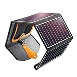 STROM FÜR UNTERWEGS: Sie können Ihre Geräte überall aufladen und benötigen keine Steckdose mehr. Sas Solar Ladegerät ist perfekt geeignet für Camping, Ausflüge, Pikniks, Festivals und Wandern in den Bergen.