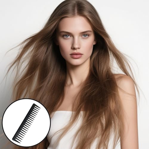 Herren Styling Kamm | Bruchsicherer Premium Carbon Kamm für Haare und Bart | 19 cm grobe Zähne | Antistatischer Styling Haarkamm Grobes Haar | Styling für Männer und Frauen