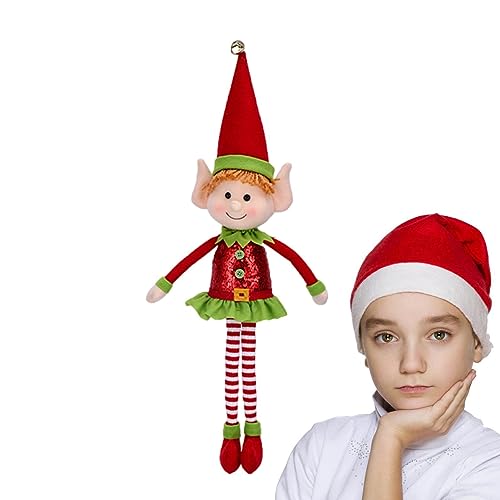 Mini Bebés Elfos Gemelos Rojo Y Verde – Decoración Navideña Artesanal Para Niños, Adultos Y Estanterías