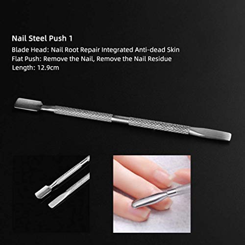 Nail Art Tool, 4Pcs Nagelhautschieber Edelstahl Nagelhautschäler Schaber Gel entfernen Nagellack Nail Art Entferner… – Bild 8