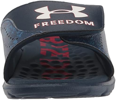 Under Armour Men's Ignite Pro Freedom Slide Sandal, (400) Academy/Academy/White, 9 | Image 1