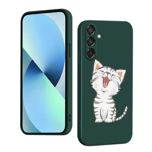 WOKEZ Silikonfodral för Samsung Galaxy M15 5G - Grön kattunge