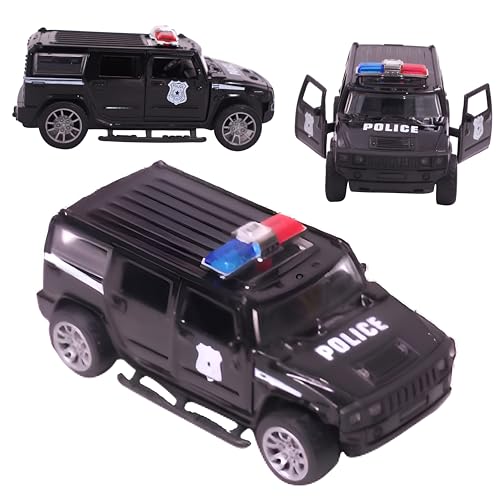 Image of Toy Cloud Hummer Police Car 1:32 Scale Die-Cast Metal Toy with Opening Doors and Pull Back Action Realistic Toy Car