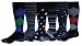 Differenttouch 6 Pairs Pack Men Dr Motion Travelers , Athletes Compression Knee High Socks (10-13, Colorful Pattern)