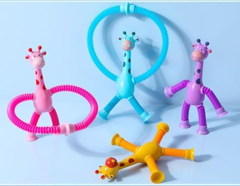 Miniatura 4 de Velobiz 4 tubos de reventar juguetes sensoriales para niños, tubos para ansiedad Pop its Robótica, tubos para personas con autismo, juguetes