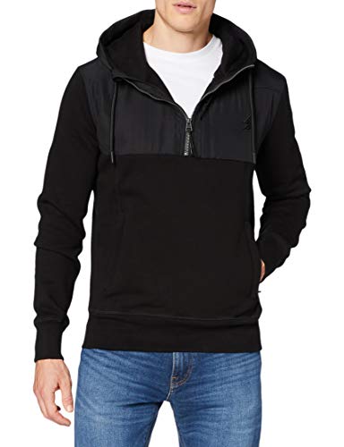 Preisvergleich Produktbild Superdry Mens Collective BLK EDT. Half Zip Hood Sweater, Schwarz, Medium