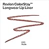 Revlon ColorStay Lip Liner, Lip Makeup Stocking Stuffers for Women, With Built-In Sharpener, Longwear Rich Lip Colors, 630 Nude, 0.01 oz