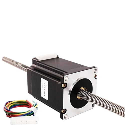 57HA76-T10*4/8 Trapezoidal Screw Stepping Motor 57HA76 300MM Lead 4MM Reciprocating Equipment Through Screw Motor 1Pcs(57HA76-T10-500mm,Lead Range 4mm)